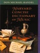 Harvard Concise Dictionary of Music book cover